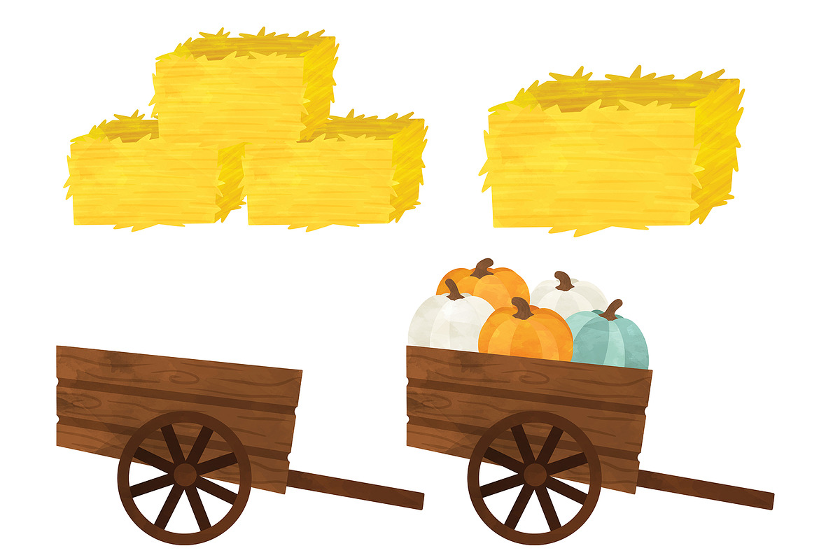 Pumpkin Patch clipart bundle, an Illustration by SugarPickle Clip Art