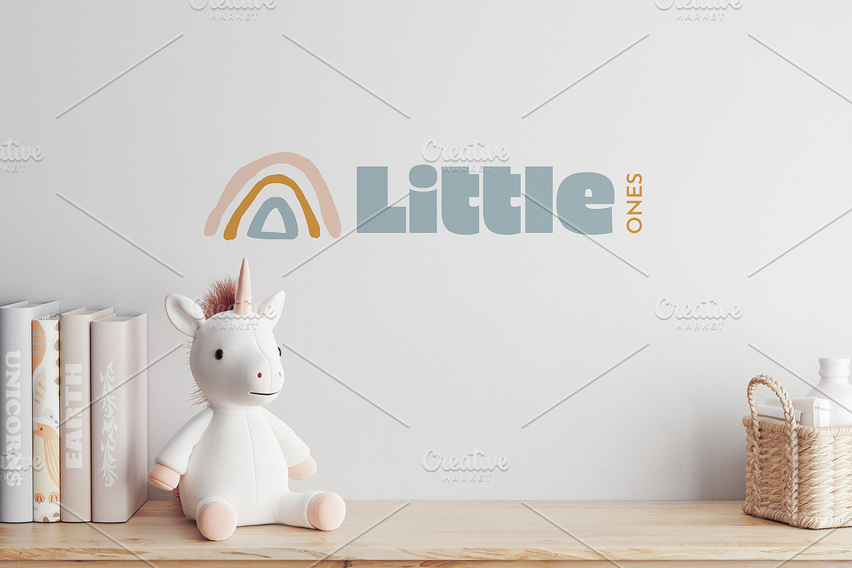 Modern kids logo and brand kit, a Branding & Logo Template by Hue Creative (Photo 2 of 7)