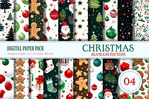 Christmas seamless pattern 04., a Texture Graphic by KENO Mascots