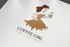 Coffee Girl Logo Branding