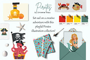 Pirates Vector Clipart Set, a Seasonal Illustration by Universe Mary (Thumbnail 2 of 9)