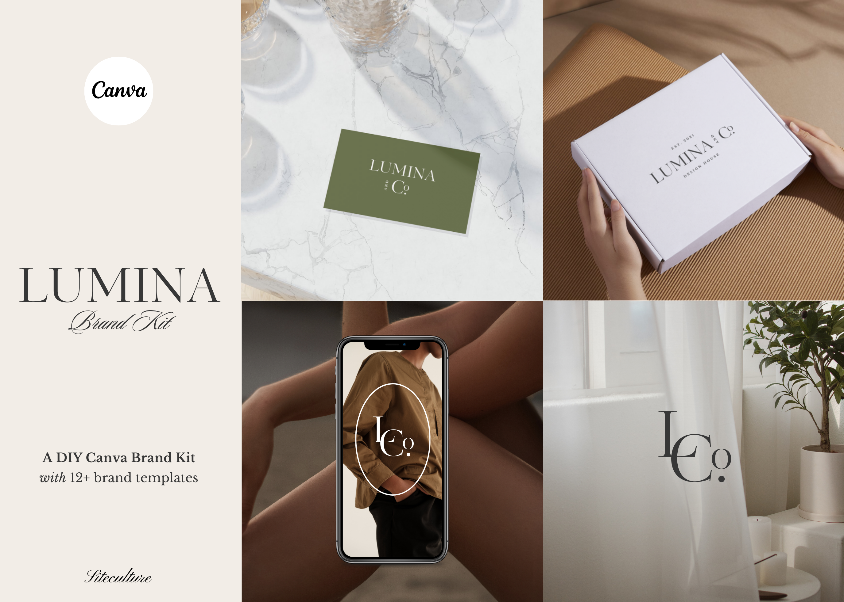 Lumina Canva Logo  Brand Template by Site Culture  Creative Market
