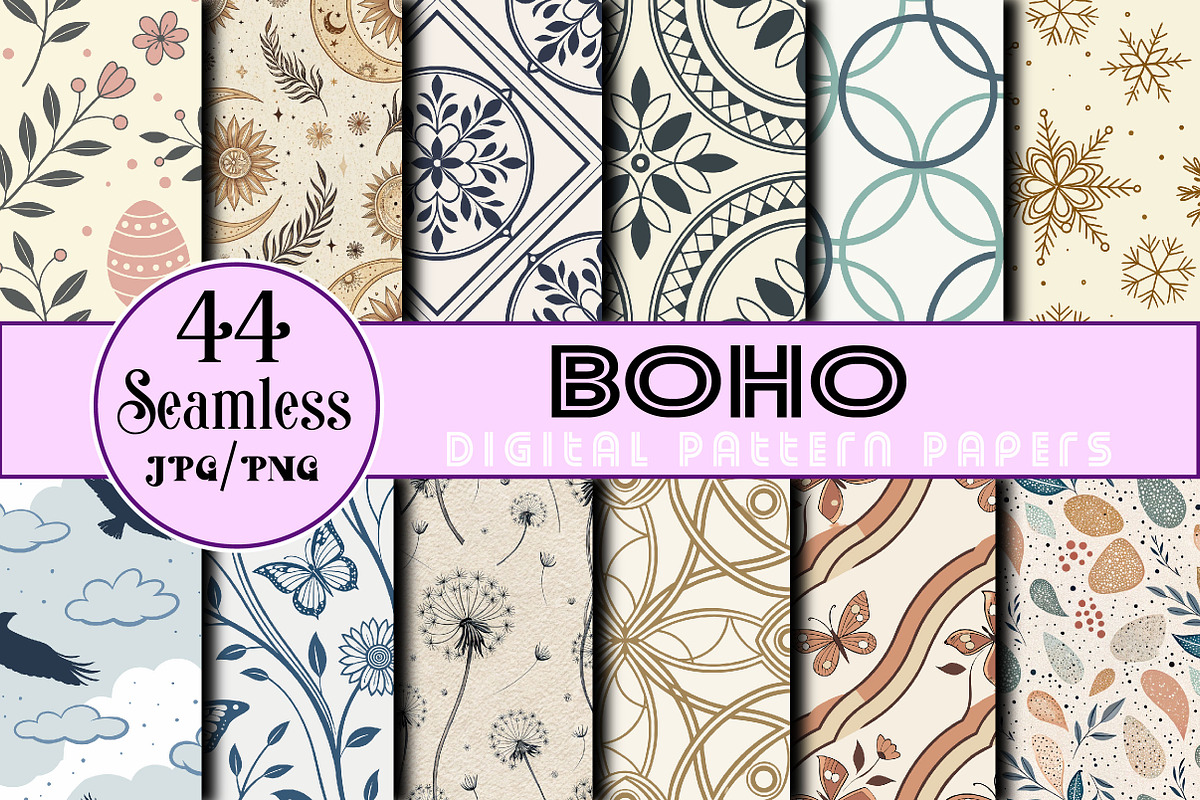 Boho Digital Papers  Background, an Arts & Entertainment Photo by Wow Magic (Photo 1 of 2)