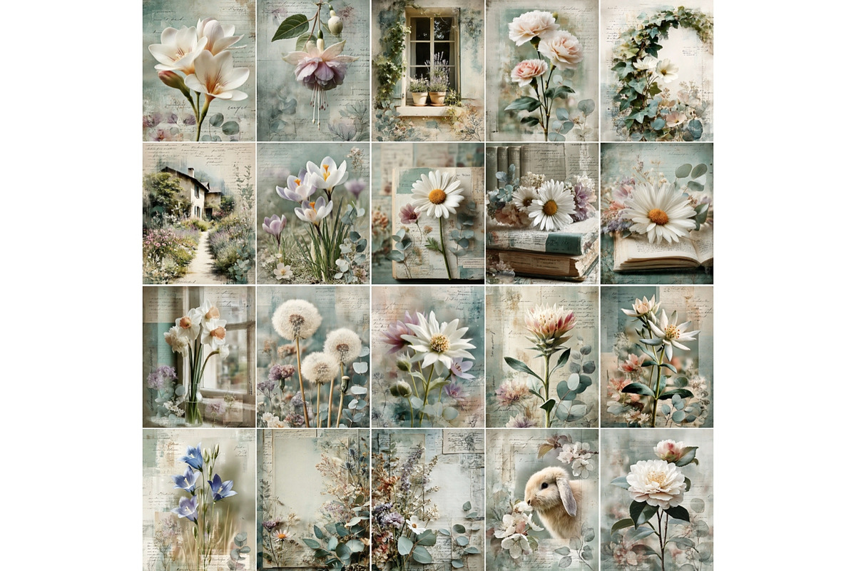 Herbal Meadow Garden Junk Journals, a Decorative Illustration by Nicole Branger Art (Photo 9 of 15)