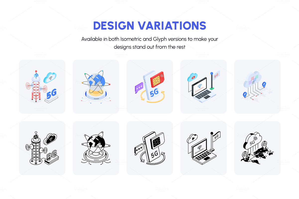 5G Technology and Internet Icons, a Duotone Icon by Vectors Market (Photo 5 of 12)