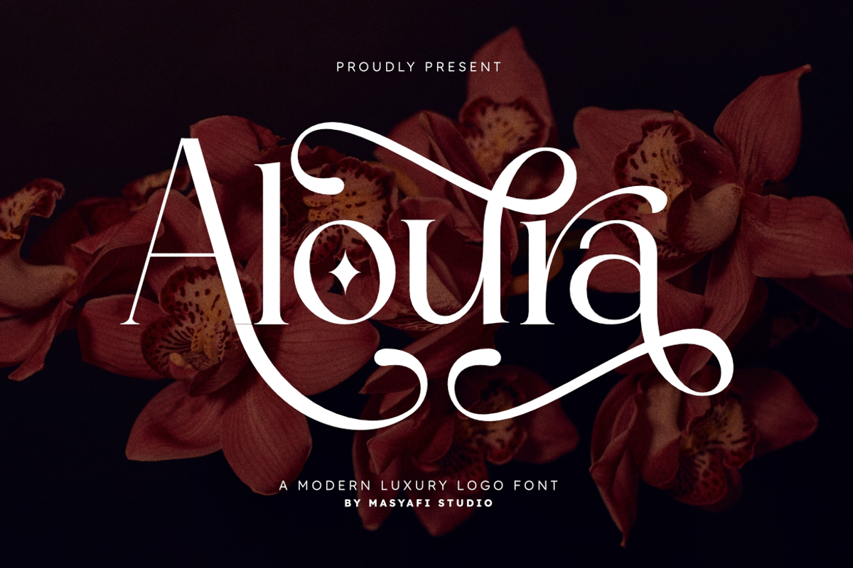 Aloura - Luxury Logo Font, a Serif Font by Masyafi Studio (Photo 1 of 9)