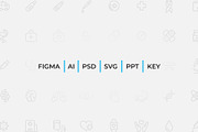 50 Medical Outline Icons, an Outline Icon by Abert (Thumbnail 2 of 3)