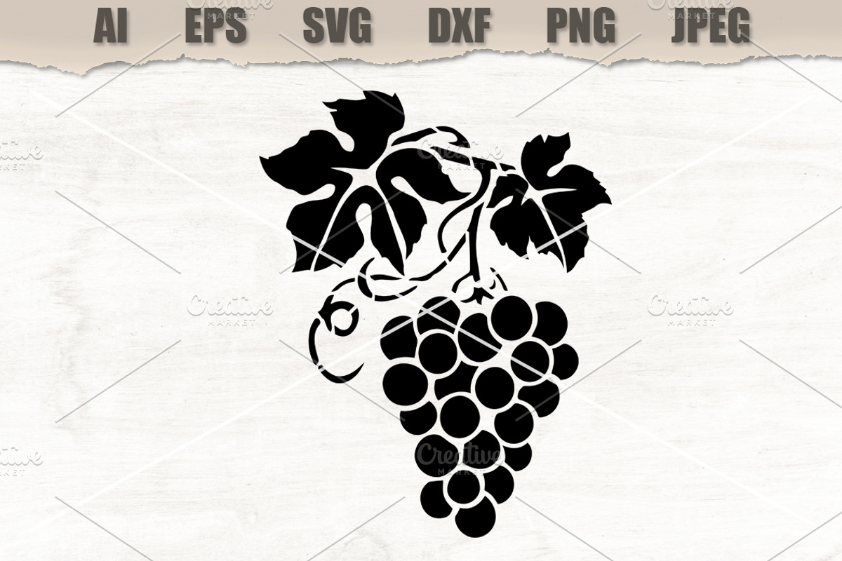 Stencil Grape Cluster, a Decorative Illustration by MARYCRAFTIRIA (Photo 1 of 3)
