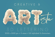 Foam or Cloud - 3D Lettering, a Graphic by MIIM (Thumbnail 5 of 7)