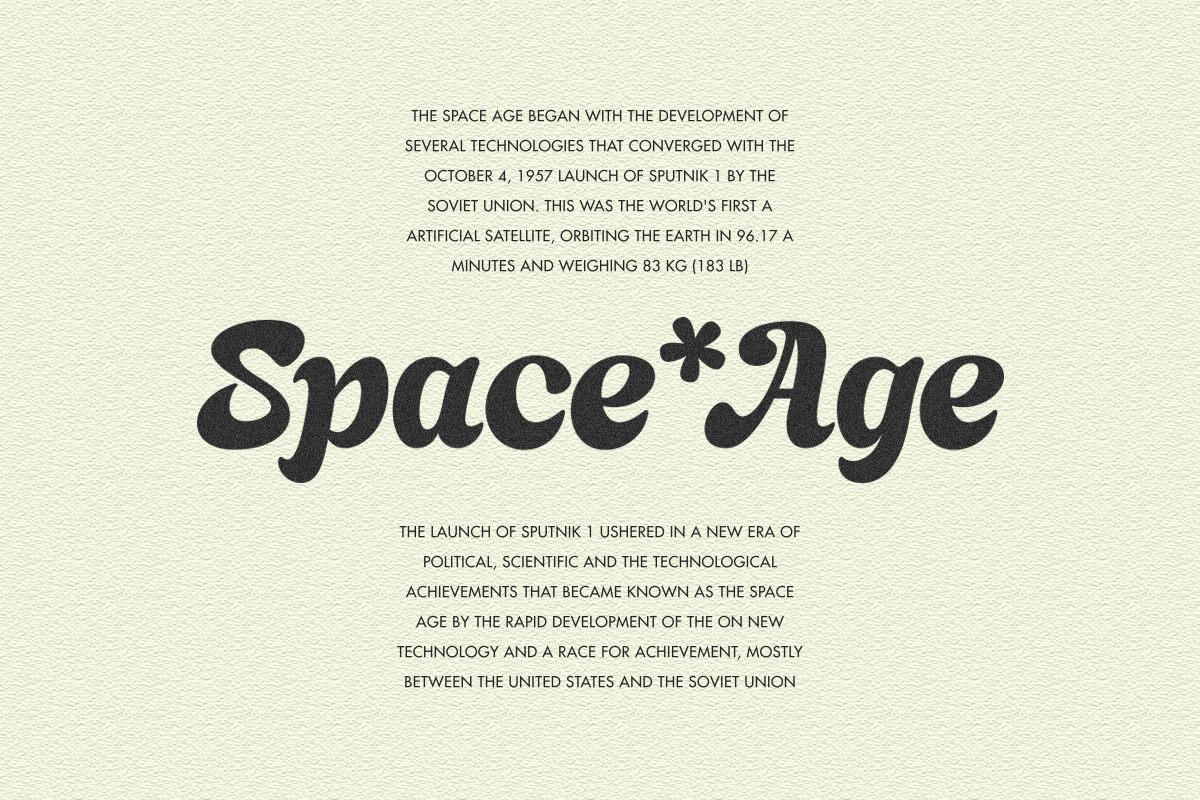 Night Empty - Italic Seventies Retro, a Sans Serif Font by Dharmas Foundry (Photo 7 of 15)