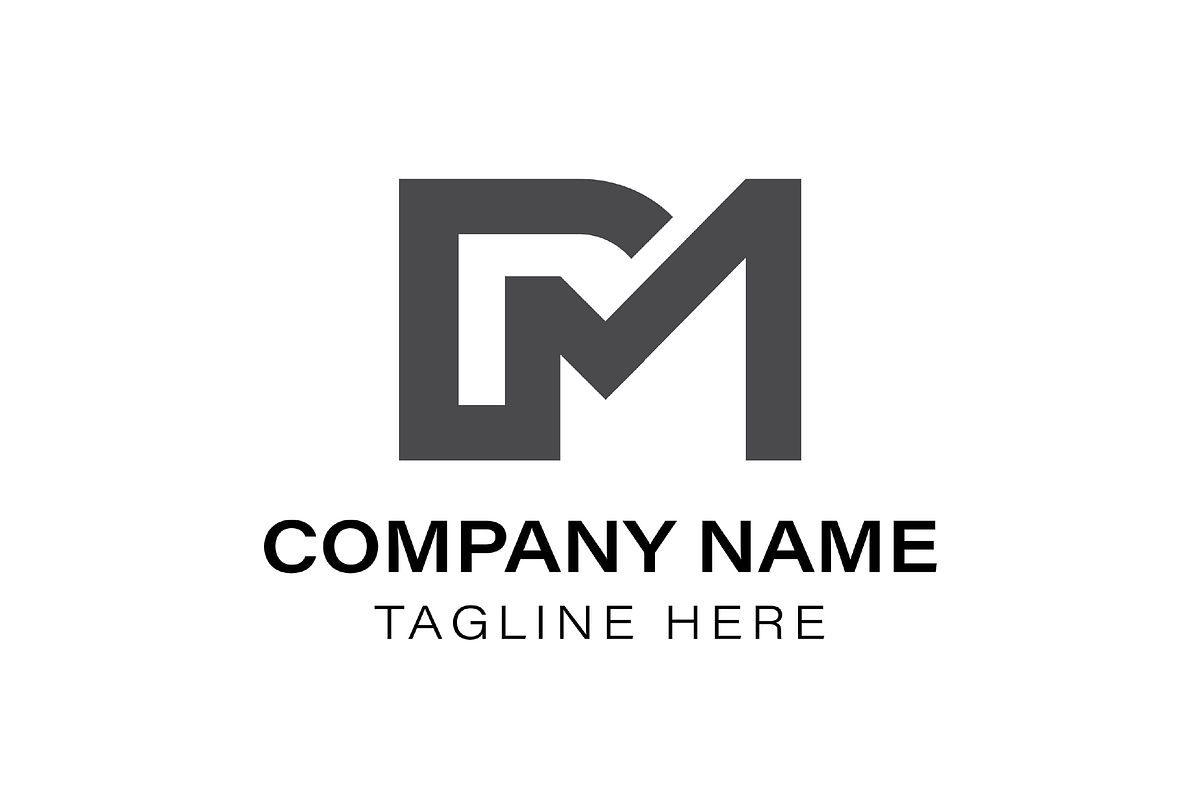 DM logo. DM letter initials logo, a Branding & Logo Template by Lucky Xtian