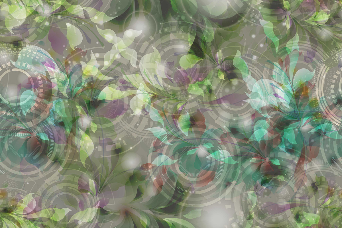 circle flower technologic, a Background Graphic by AAN Seamless Shop (Photo 2 of 3)