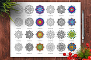 Mandala Vector Ornaments Bundle, a Decorative Illustration by pixaroma (Thumbnail 38 of 43)