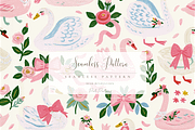 Pink Swan Seamless Pattern, a Pattern Graphic by Pati Charm Studio (Thumbnail 1 of 6)