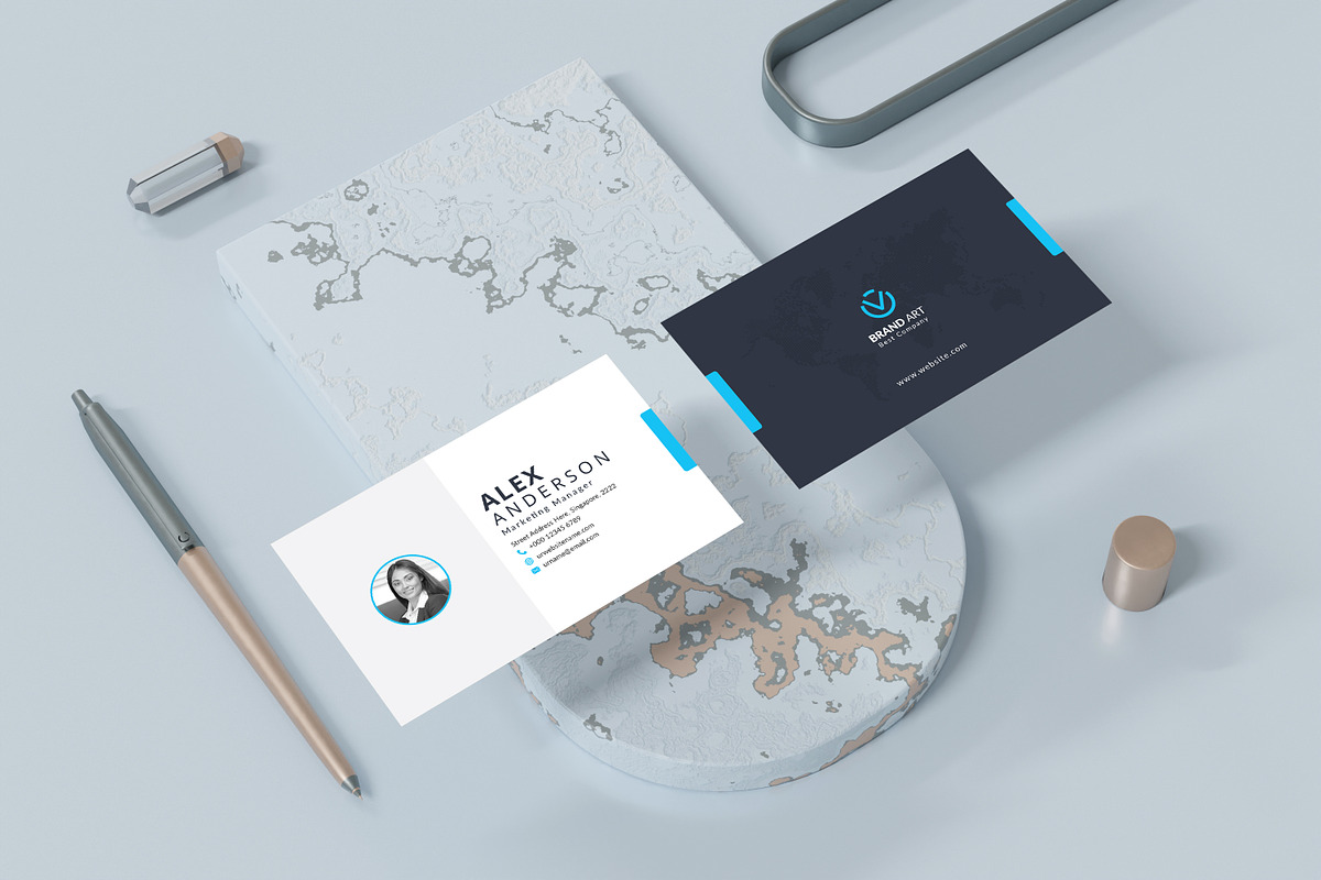 Creative Modern Business Card, a Business Card Template by DreamStudio-eg