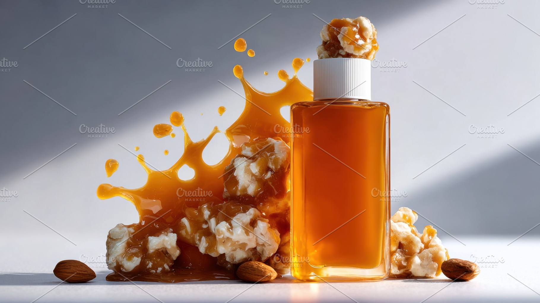 Caramel popcorn and syrup on table, a Photo by Beautiful things