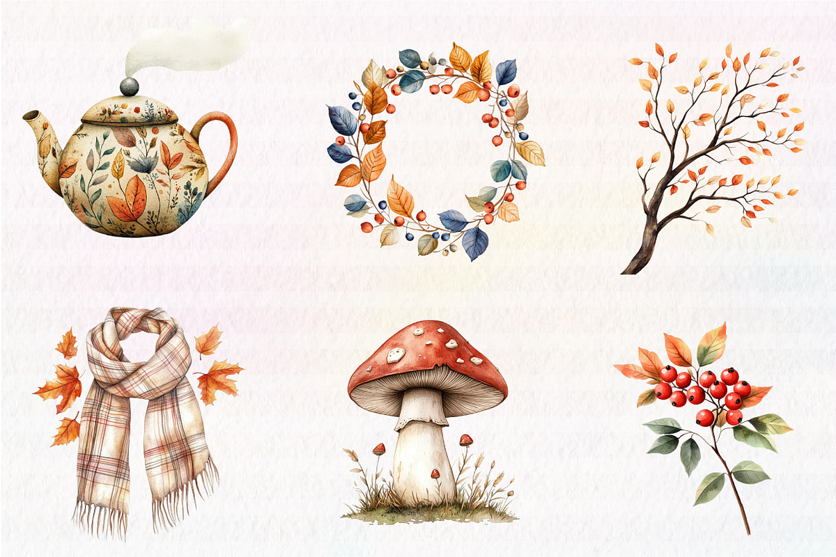 Scandi Autumn Clipart, an Illustration by CreationArt (Photo 4 of 5)