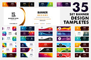 Set Business web horizontal banner, a Background Graphic by Lucky Creative (Thumbnail 1 of 3)