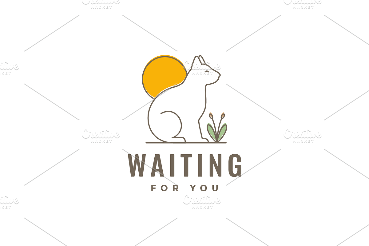 pet care cat pet house line logo, a Branding & Logo Template by devastd