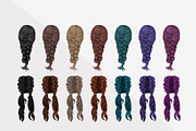 70 Hand Drawn Women's Hair Bundle, an Illustration by Type Maven (Thumbnail 6 of 7)