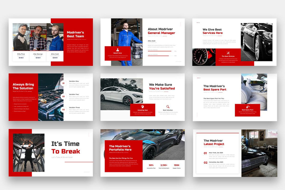 Modriver Car Services Google Slides, a Presentation Template by kerismaker (Photo 2 of 6)