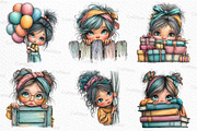 Quirky Girl Peeking Clipart, an Illustration by Craft Nest (Thumbnail 4 of 6)