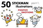 Cartoon positive emotions set 1., an Illustration by eka panova (Thumbnail 1 of 7)