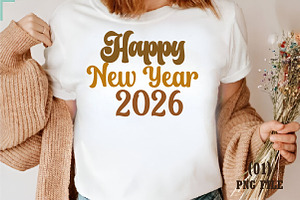 Christmas Happy New Year PNG, an Illustration by DreamArtGraphic