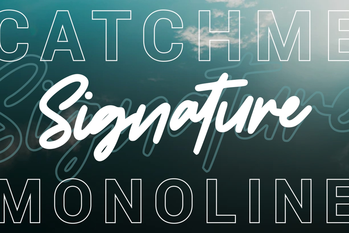 Catchme - Signature Font preview 5