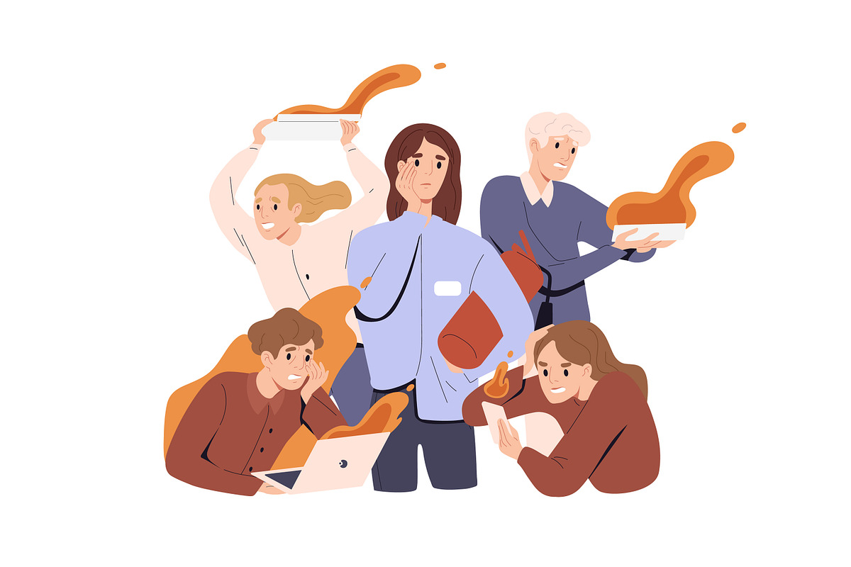 People on fire concept, a Person Illustration by Good Studio (Photo 5 of 9)