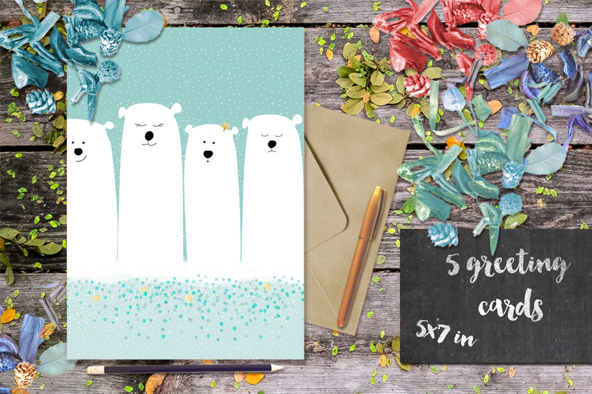 Polar Bear Cards and Artprints, a Card Template by Narais (Photo 2 of 3)