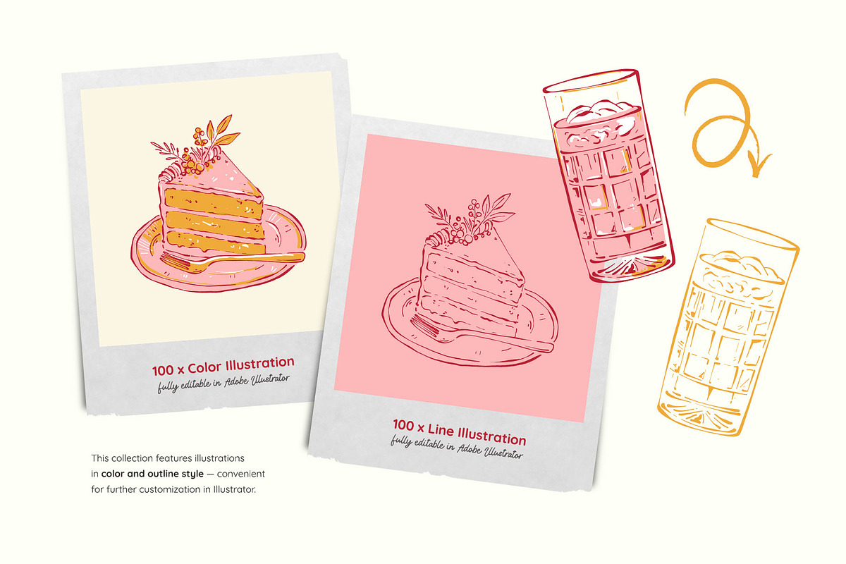 Cocktails & Sweets | Illustratration, an Object Illustration by KetteCreate (Photo 14 of 15)