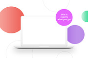 MacBook™ Mockup with Circles, a Device Mockup by eppearance (Thumbnail 2 of 5)