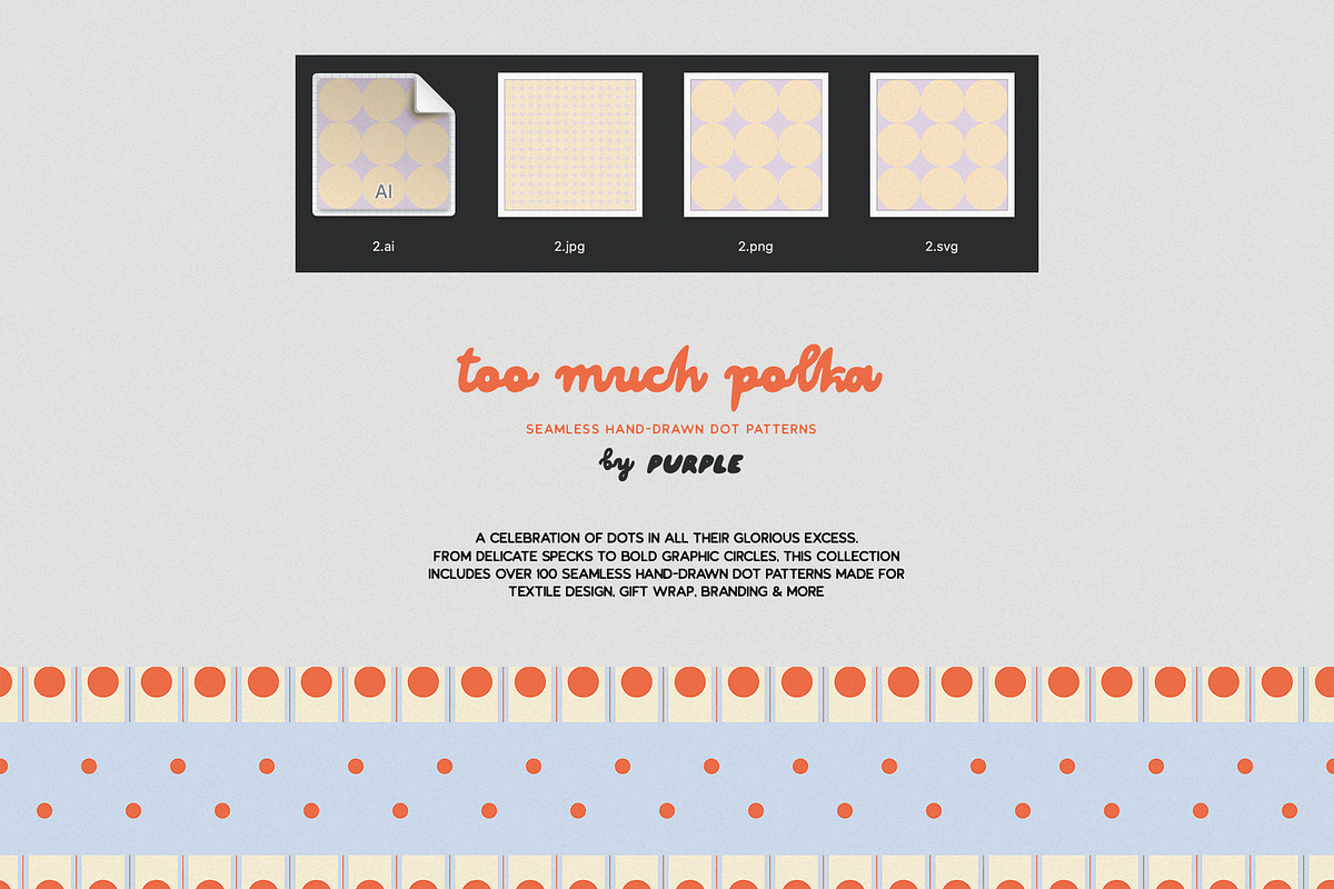 Too Much Polka: Seamless Patterns, a Pattern Graphic by Purple (Photo 10 of 12)