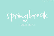 Springbreak Sans, a Script Font by Beck McCormick (Thumbnail 1 of 8)