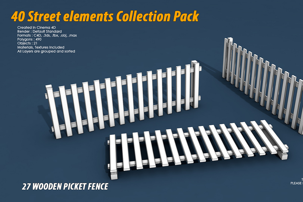 40 Street elements Collection Pack, an Architecture 3D Model by multimedia4ds (Photo 55 of 70)