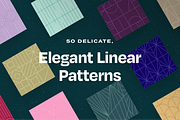 50 Delicate, Elegant Linear Patterns, a Pattern Graphic by Rienne Studio (Thumbnail 1 of 17)