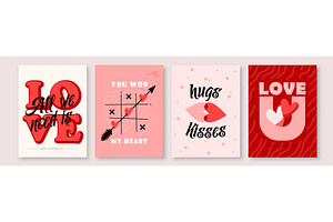 Love background set vector, an Illustration by Zaie