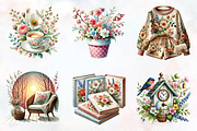 Cozy spring sublimation clipart bund, an Illustration by RobertsArt (Thumbnail 6 of 7)