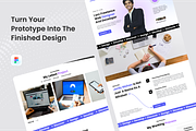Personal Portfolio Landing Pages, a Landing Page Template by SquidPixey (Thumbnail 4 of 5)