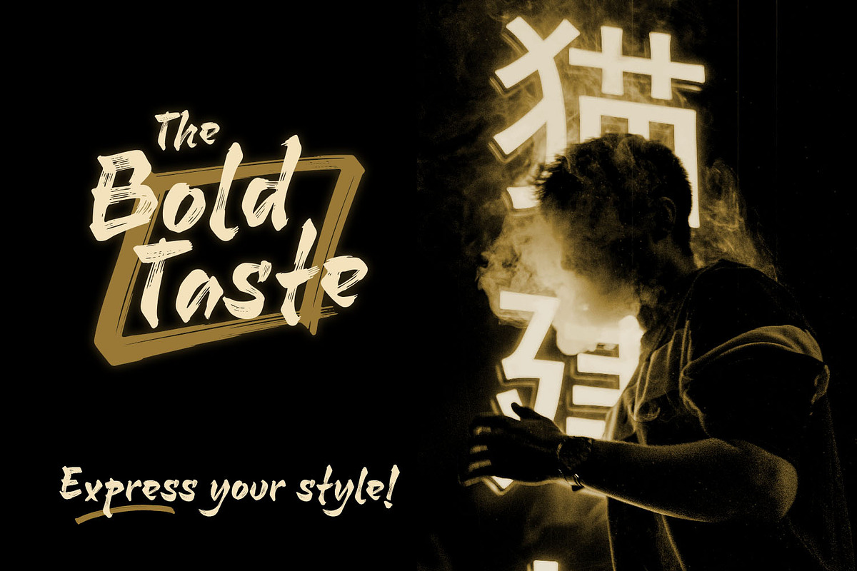 Shotengai - Brush Style Font, a Script Font by tkzgraphic (Photo 3 of 9)