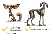 QUIRKY DOG GANG CLIPART PACK, an Animal Illustration by Daring Digies (Thumbnail 5 of 5)