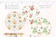 Family Christmas Watercolors Cartoon, a Seasonal Illustration by Elena Malgina Clipart (Thumbnail 13 of 20)