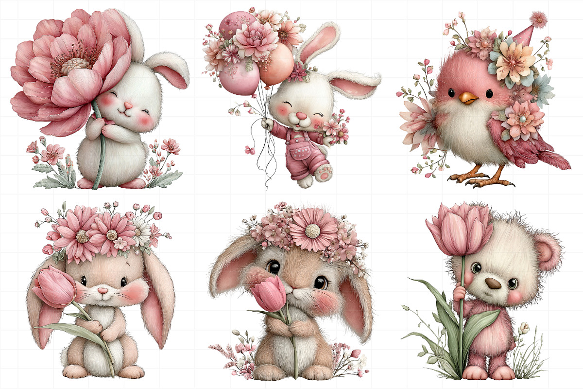 Whimsical Spring Animal Clipart, an Illustration by Daily.Designs (Photo 6 of 8)