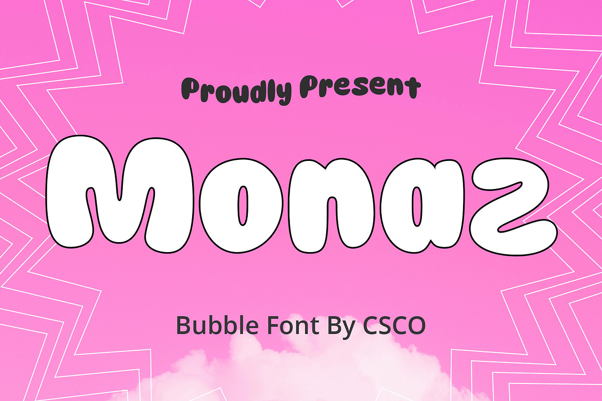 Monaz – Bubble Font, a Sans Serif Font by Craft Supply Co. (Photo 1 of 8)