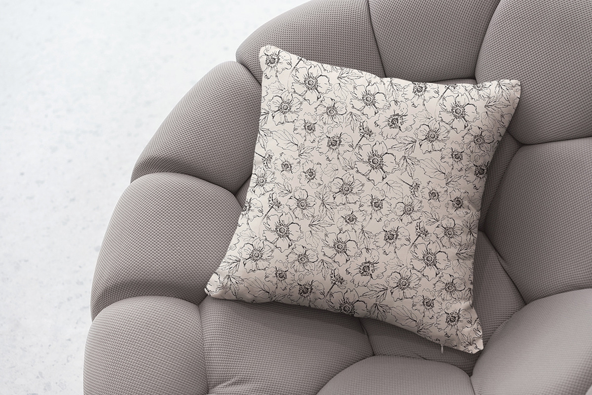 Sketched Japanese Anemones, a Pattern Graphic by MalyskaStudio (Photo 6 of 11)