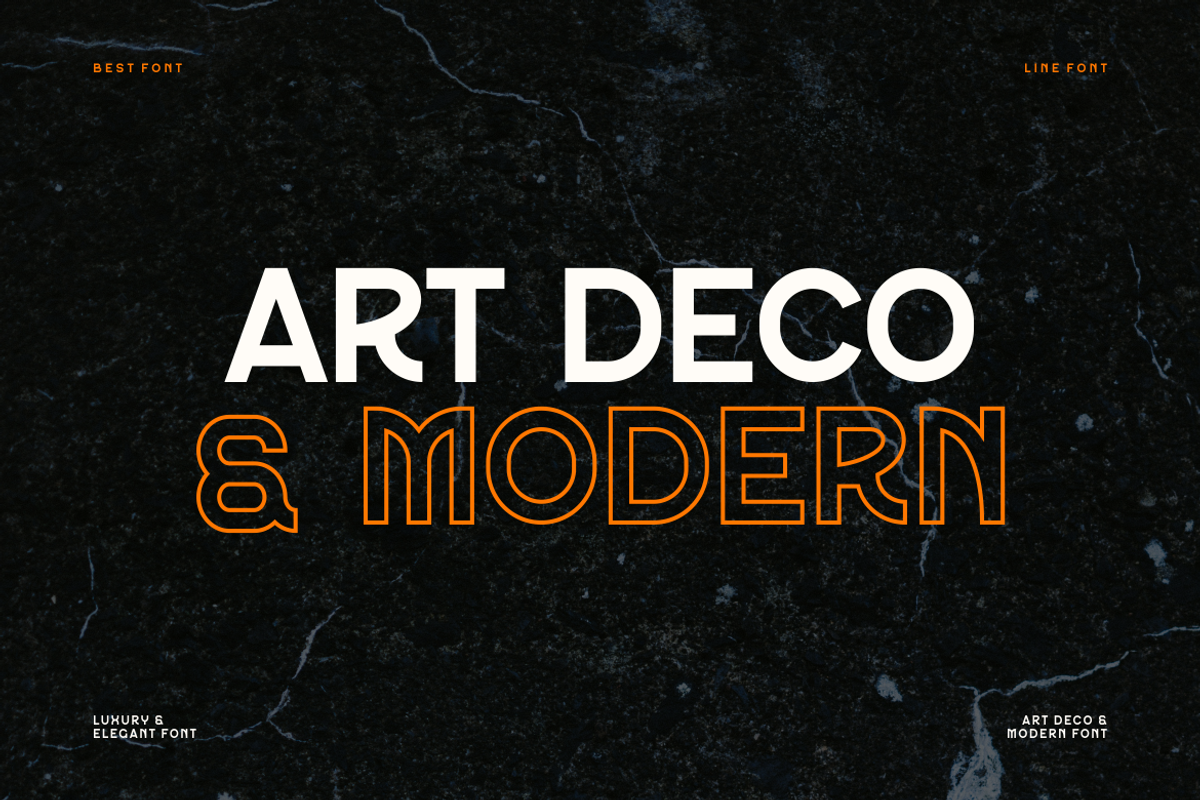 Deco Bren - Modern Font, a Sans Serif Font by Viswal Studio (Photo 3 of 10)