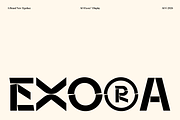 AO Exora - Experimental Stencil, a Sans Serif Font by OwunStudio (Thumbnail 1 of 17)