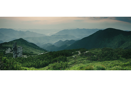 Mountain sunrise panorama, a Nature Photo by Nature and travel
