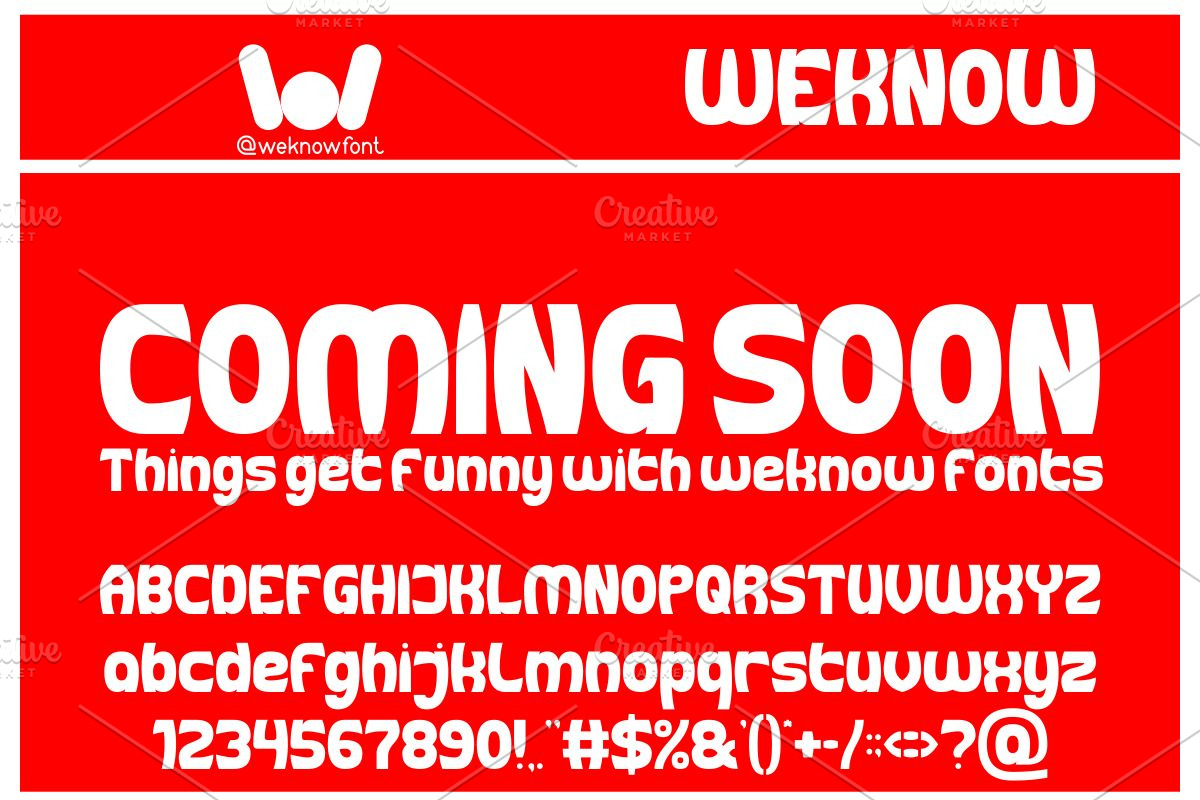 Coming Soon font, a Font by weknow (Photo 1 of 8)